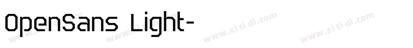 0penSans Light字体转换